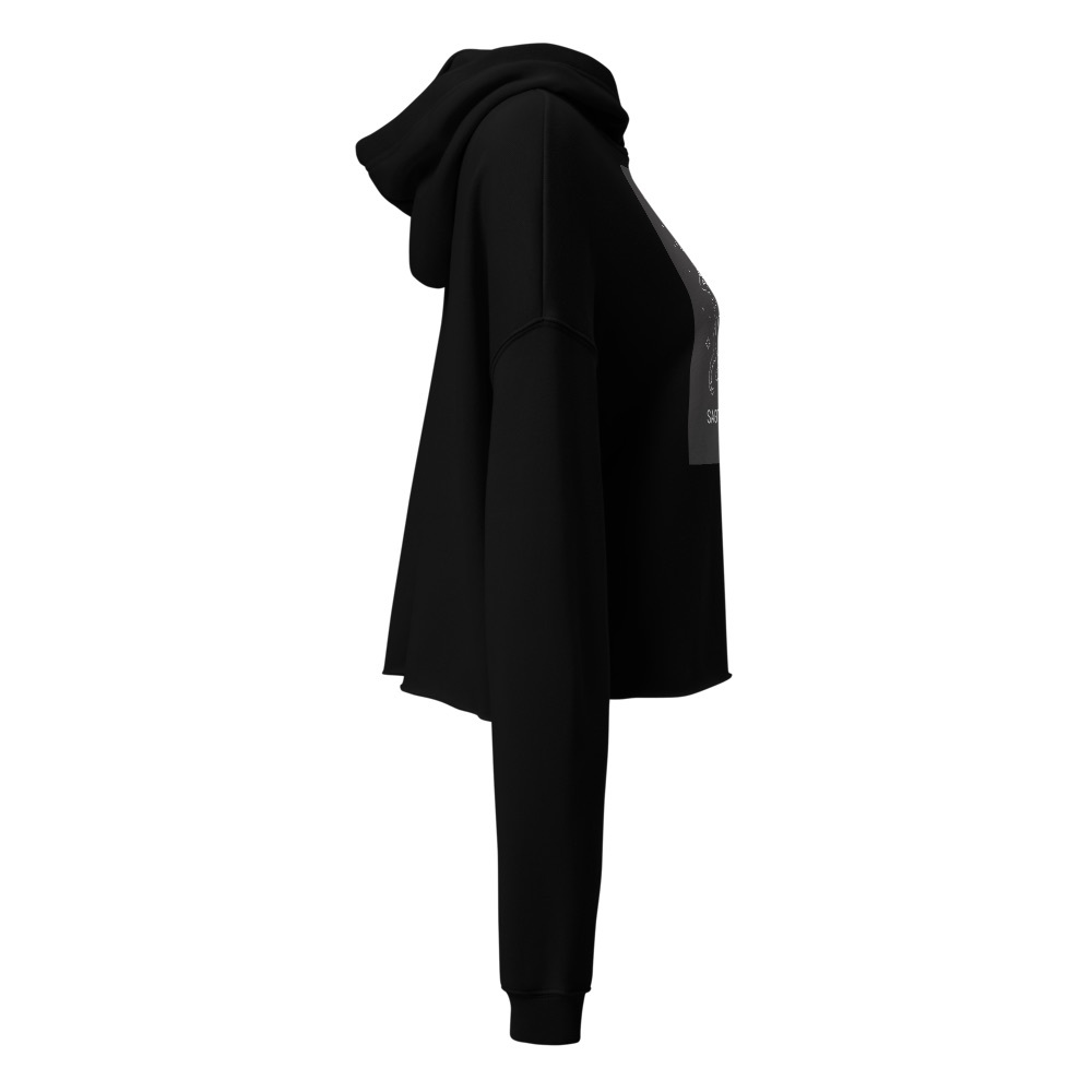 Sagittarius design Crop top hoodie for women - Picture 6 of 13